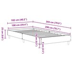 vidaXL Cadre de lit sans matelas chêne marron 100x200 cm
