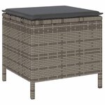 vidaXL Ensemble de salle à manger pour jardin 4 Pièces Gris Poly rotin