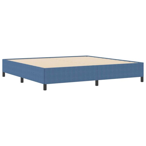vidaXL Cadre de lit Bleu 200 x 200 cm Tissu en velours côtelé