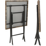 Tectake Salon de jardin TREVI 2 personnes - marron naturel