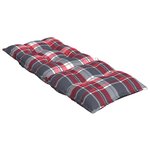 vidaXL Coussins de chaise à dossier haut lot de 4 motif carreaux rouge
