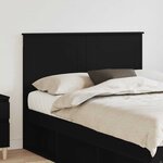 vidaXL Tête de lit Chêne noir 120 cm Bois d'ingénierie