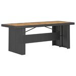 vidaXL Mobilier à dîner de jardin 9Pièces et coussins résine tressée noir