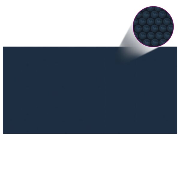 vidaXL Film solaire de piscine flottant PE 1000x500 cm Noir et bleu