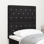vidaXL Tête de lit LED noire 80 cm en velours