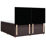 vidaXL Sommier à lattes de lit avec matelas Marron foncé 200x200 cm