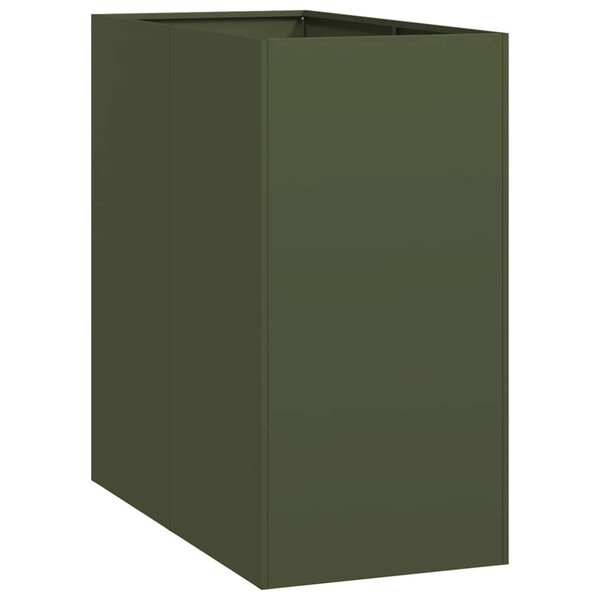 vidaXL Jardinière vert olive 40x80x80 cm acier