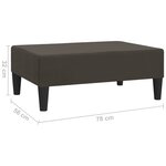 Vidaxl repose-pied gris foncé 78x56x32 cm velours