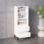 vidaXL Buffet haut Blanc brillant 40x36x110 cm Bois d'ingénierie