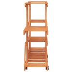 vidaXL Support à fleurs avec roues 110x25x78 cm bois massif de sapin