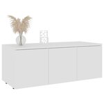 vidaXL Meuble TV Blanc 80x34x30 cm Bois d'ingénierie