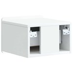 vidaXL Cabinet de chevet mural 2 Pièces Blanc 33 x 34 5 x 24 cm
