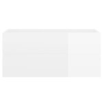 vidaXL Armoire d'évier Blanc brillant 100x38 5x45 cm Bois d’ingénierie