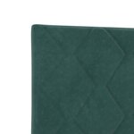vidaXL Tête de lit Montage mural Géométrique Vert foncé 100 cm Velours