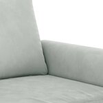 vidaXL Ensemble de canapés 3 Pièces avec coussins Gris clair Velours