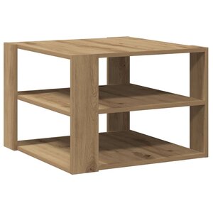 vidaXL Table basse chêne artisanal 58x58x40 cm bois d'ingénierie