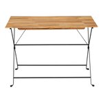 Salon de jardin 5 pièces avec table et 4 chaises pliantes noir naturel 03_0010534