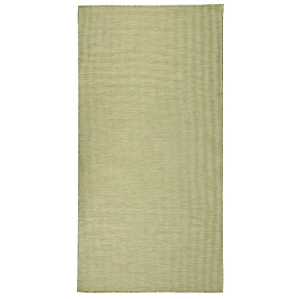 vidaXL Tapis à tissage plat d'extérieur 100x200 cm Vert