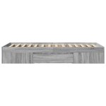 vidaXL Cadre de lit sonoma gris 90x190 cm bois d'ingénierie