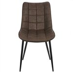 Chaises de cuisine en synthétique 2 pièces marron 19_0000413