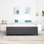 vidaXL Lit à ressorts Gris foncé 180 x 200 cm Tissu en velours côtelé
