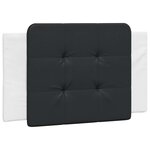 vidaXL Cadre de lit sans matelas Zadar blanc et noir 90x200 cm similicuir