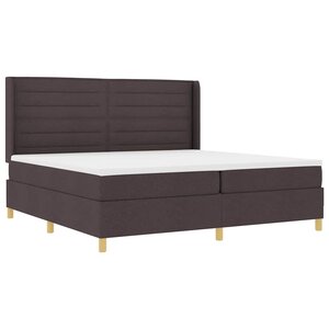 vidaXL Lit à ressorts avec matelas Marron 140 x 200 cm tissu