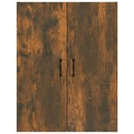 vidaXL Armoire suspendue Chêne fumé 69 5x34x90 cm Bois d'ingénierie