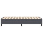 Lit à ressorts vidaXL Gris foncé Simple en tissu velours côtelé