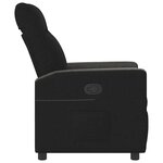 vidaXL Fauteuil inclinable Noir Tissu