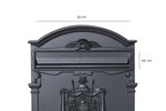 Boîte aux lettres style rétro - classique  Residencia D-2151/GA  Aluminium  Gris