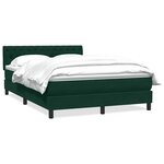 vidaXL Sommier à lattes de lit et matelas vert foncé 160x220cm velours