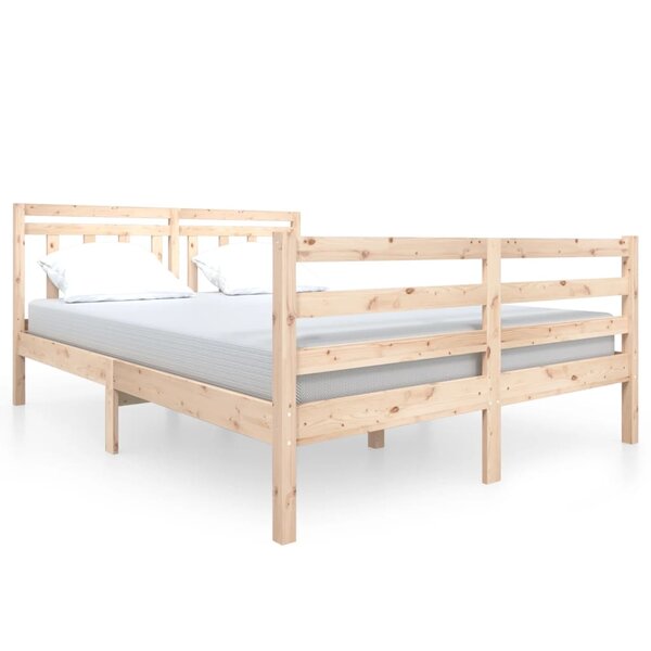 vidaXL Cadre de lit sans matelas bois massif