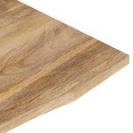 vidaXL Dessus de bureau avec courbe 100x80x2 5 cm manguier massif brut