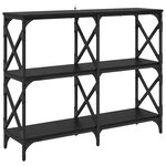 vidaXL Table console Chêne noir 100 x 28 x 80 5 cm Bois d'ingénierie