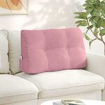 vidaXL Coussin de Dos Rose 80 x 24 x 50 cm Velours