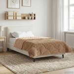 vidaXL Duvet complet toute l'année Matelassé Taupe 155 x 220 cm