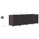 vidaXL Pots de jardin Marron 160 x 40 x 52 cm Acier
