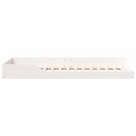 vidaXL Cadre de lit surélevé Blanc 80 x 220 cm Bois massif en pin
