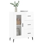 vidaXL Buffet Blanc brillant 69 5x34x90 cm Bois d'ingénierie