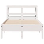 vidaXL Cadre de lit sans matelas blanc 120x200 cm bois de pin massif