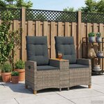 vidaXL Banc inclinable avec table 2 -Seater 126 x 65 x 112 cm