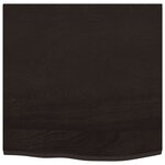 vidaXL Étagère murale marron foncé 60x60x2 cm bois chêne massif traité