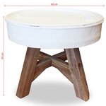 Vidaxl table basse bois de récupération massif 60 x 45 cm blanc