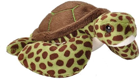 Peluche Tortue De Mer De 15 Cm Vert Marron