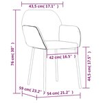 vidaXL Chaises à manger lot de 2 gris clair tissu et similicuir