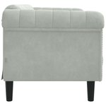 vidaXL Canapé à 2 places gris clair velours