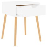 vidaXL Tables de chevet 2 Pièces Blanc brillant Bois d'ingénierie