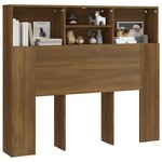 vidaXL Armoire de tête de lit Chêne marron 120x19x103 5 cm