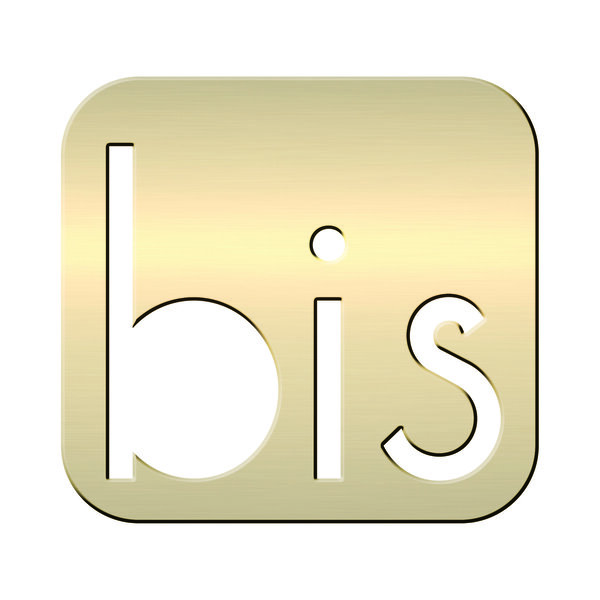 N° BIS en Laiton  adhésif puissant  50 mm x 2 mm